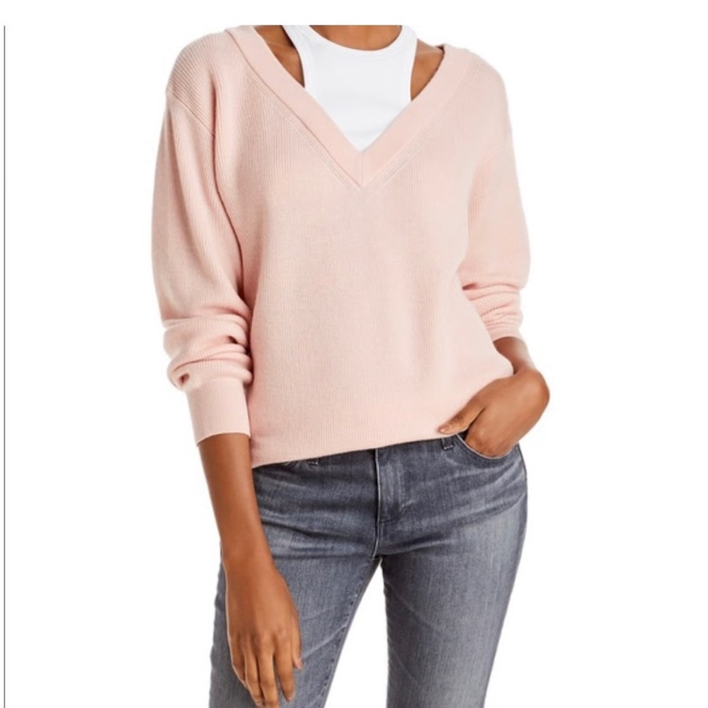 Alexander Wang Classic Bi-Layer
Off Shoulder Inner Tank Sweater